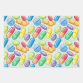 Pharmacist Watercolor Pill RX Wrapping Paper ラッピングペーパーシート (正面2)