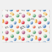 Pharmacist Watercolor Pill RX Wrapping Paper ラッピングペーパーシート (正面)