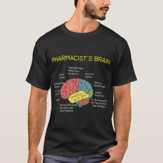 Pharmacists Brain Funny Pharmacist Pharmacy Techni Tシャツ
