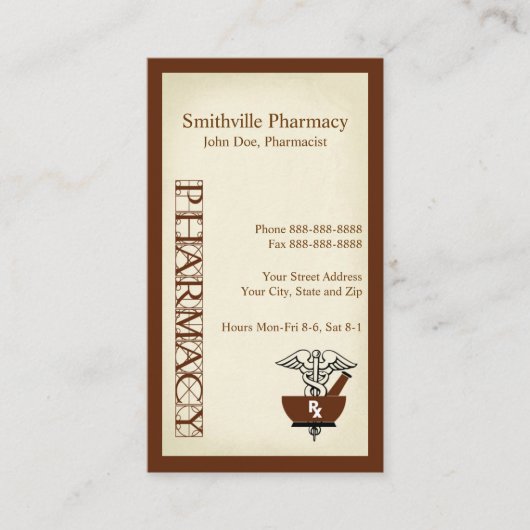 Pharmacy Business Card 名刺 (正面)