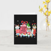 Pharmacy Crew Christmas Pharmacist Medicine Reinde カード (黄色い花)