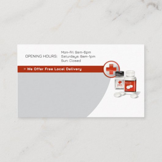 Pharmacy | Drug Store 名刺 (裏面)