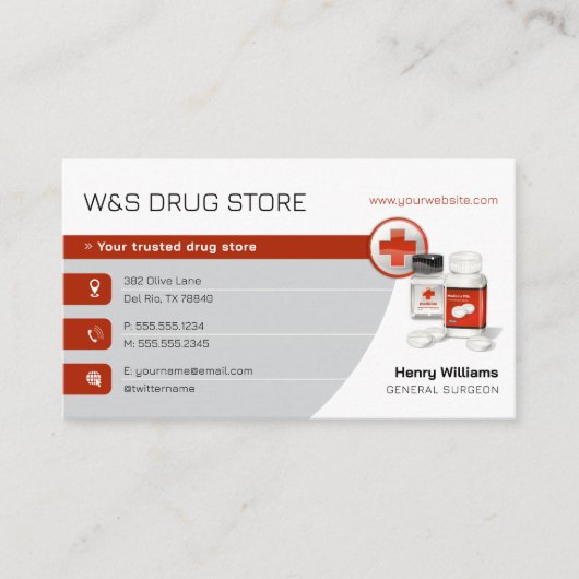 Pharmacy | Drug Store 名刺 (正面)