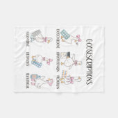 Pharmacy Funny Goose Silly Prescriptions Puns Medi フリースブランケット (正面(横))