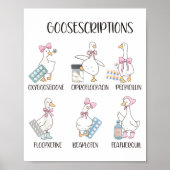 Pharmacy Funny Goose Silly Prescriptions Puns Medi ポスター (正面)