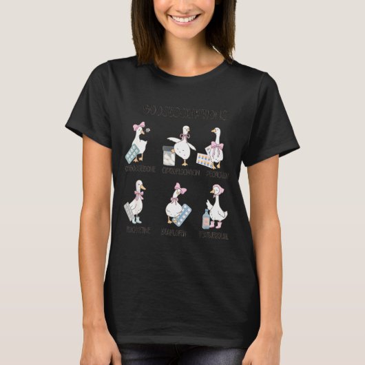Pharmacy Funny Goose Silly Prescriptions Puns Medi Tシャツ (正面)