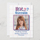 Pharmacy Graduation Party with Photo 招待状 (裏面)