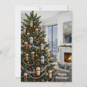 Pharmacy Medical Pill Bottle Ornament Christmas シーズンカード (正面)