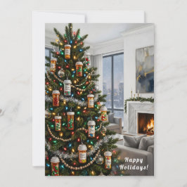 Pharmacy Medical Pill Bottle Ornament Christmas シーズンカード