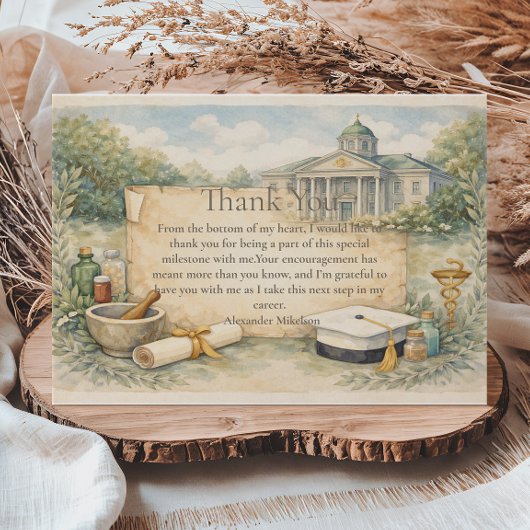 Pharmacy School Graduation Celebration サンキューカード
