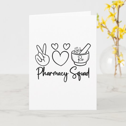 Pharmacy Squad Medicine Pharmacist Technician Tech カード (黄色い花)