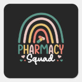 Pharmacy Squad Rainbow スクエアシール (正面)
