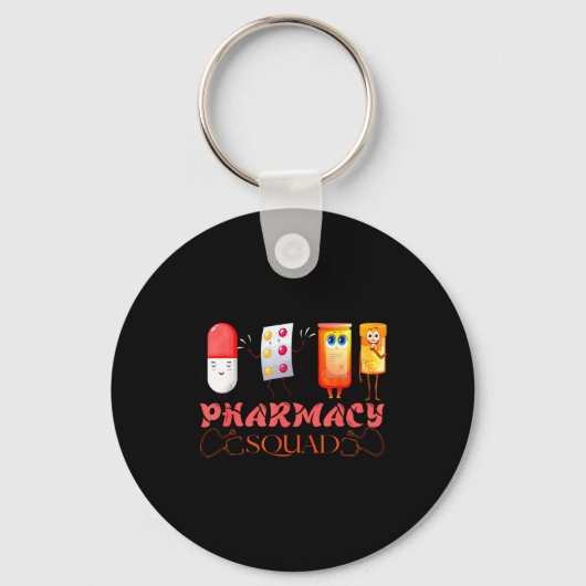 Pharmacy Squad Valentines Cute Lls Pharmacist Phar キーホルダー (正面)
