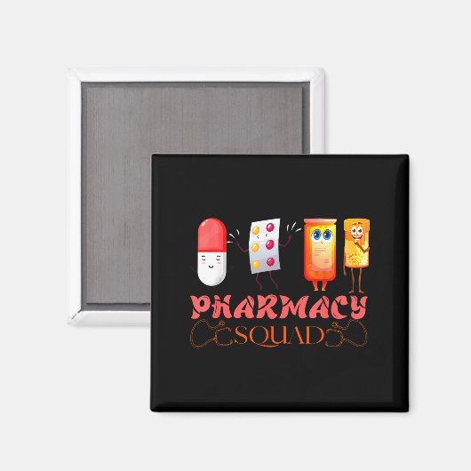 Pharmacy Squad Valentines Cute Lls Pharmacist Phar マグネット (正面/裏面)
