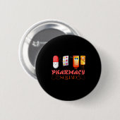 Pharmacy Squad Valentines Cute Lls Pharmacist Phar 缶バッジ (正面&裏面)