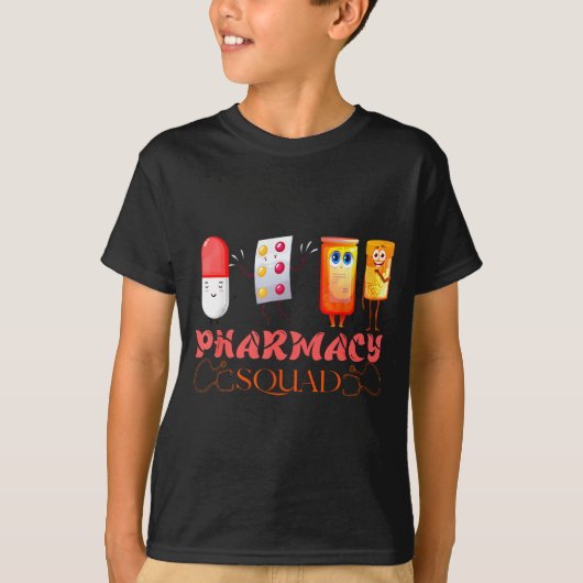 Pharmacy Squad Valentines Cute Lls Pharmacist Phar Tシャツ (正面)
