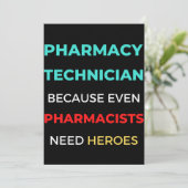 Pharmacy Technician Because Even Pharmacists サンキューカード (スタンド正面)