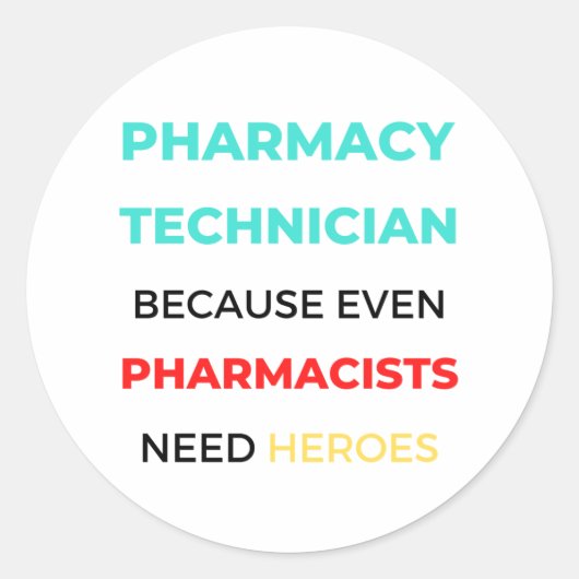 Pharmacy Technician Because Even Pharmacists 2 ラウンドシール (正面)