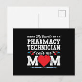 Pharmacy Technician Calls Me Mom Tech Pharmacist ポストカード (正面/裏面)