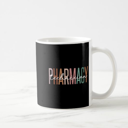 Pharmacy Technician Certified Pharm Tech Pharmacis コーヒーマグカップ (右)