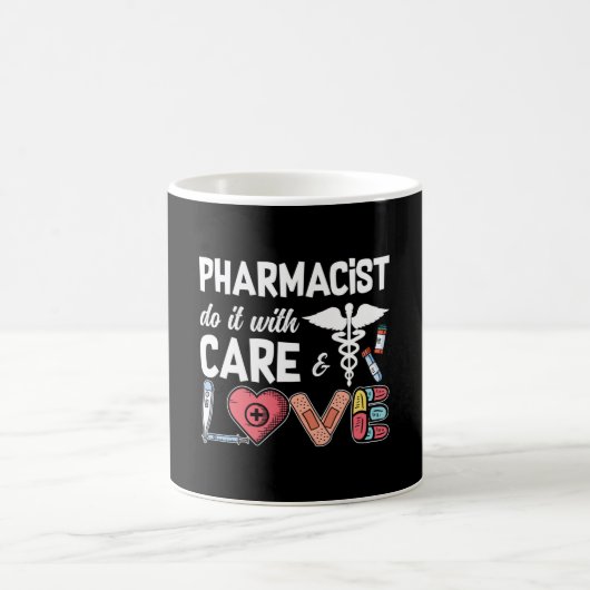 Pharmacy Technician Pharmacist Do It With Care コーヒーマグカップ (中央)