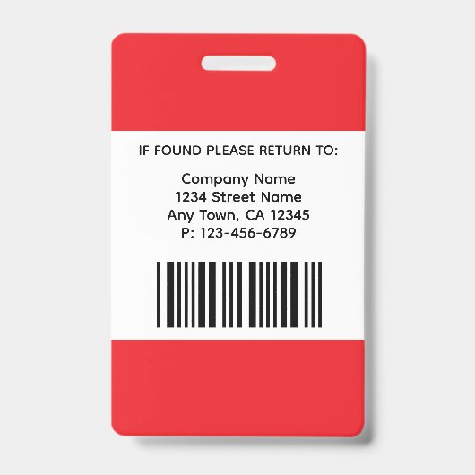 Pharmacy Technician - Red, Black and White バッジ (裏面)