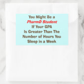 PharmDおもしろい学生ギフト 長方形シール (バッグ)