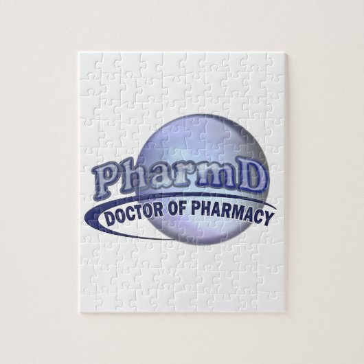 PharmDのロゴ- OF PHARMACY博士 ジグソーパズル (縦)