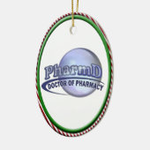 PharmDのロゴ- OF PHARMACY博士 セラミックオーナメント (左)