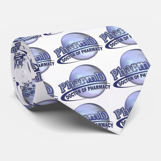 PharmDのロゴ- OF PHARMACY博士 ネクタイ (ロール)