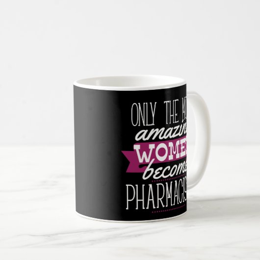 PharmDの薬剤師の卒業のギフトのコーヒー・マグの女性 コーヒーマグカップ (正面右)