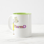 PharmDの薬学学生のギフト ツートーンマグカップ (正面左)