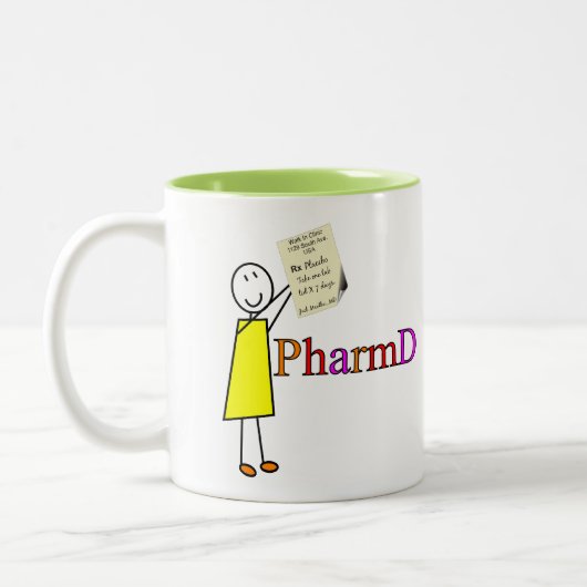 PharmDの薬学学生のギフト ツートーンマグカップ (左)