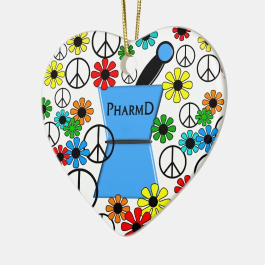 PharmDのiPhoneおよび電子工学のケース セラミックオーナメント (左)