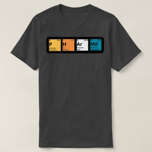 PharmD周期表 Tシャツ (デザイン正面)