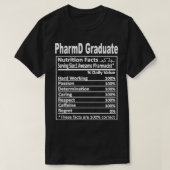 PharmD大学院薬剤師栄養ファクトGradu Tシャツ (デザイン正面)