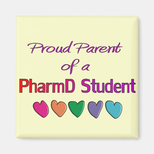 PharmD誇りを持った学生の親 マグネット (正面)
