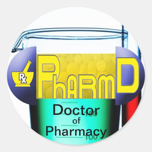 PharmD – 薬局PILL ラウンドシール (正面)