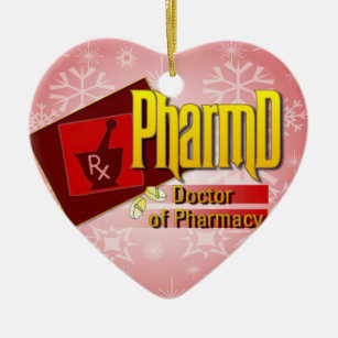PharmD Doctor of Pharmacyロゴ セラミックオーナメント
