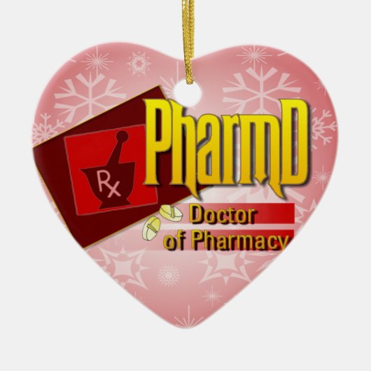 PharmD Doctor of Pharmacyロゴ セラミックオーナメント (正面)