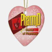 PharmD Doctor of Pharmacyロゴ セラミックオーナメント (左)