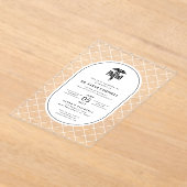 PharmD Doctor of Pharmacy卒業チェックパターン アクリル招待状 (レイダウン)