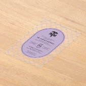 PharmD Doctor of Pharmacy卒業チェックパターン アクリル招待状 (レイダウン)