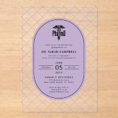 PharmD Doctor of Pharmacy卒業チェックパターン アクリル招待状 (正面)