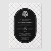 PharmD Doctor of Pharmacy卒業チェックパターン ベラム紙招待状 (正面)