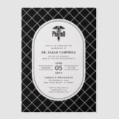 PharmD Doctor of Pharmacy Graduation Check Pattern ベラム紙招待状 (正面)
