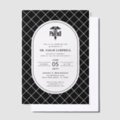 PharmD Doctor of Pharmacy Graduation Check Pattern ベラム紙招待状 (オフセット)