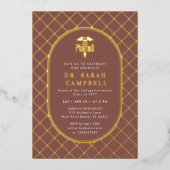 PharmD Doctor of Pharmacy Graduation Check Pattern 箔招待状 (正面)