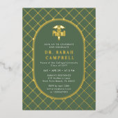 PharmD Doctor of Pharmacy Graduation Check Pattern 箔招待状 (正面)