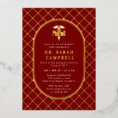 PharmD Doctor of Pharmacy Graduation Check Pattern 箔招待状 (正面)